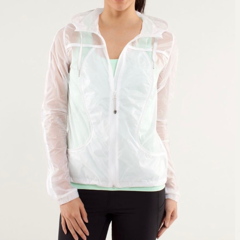 Lululemon Transparent-See Jacket White Size 6 Sz 6 New with Tags attached NWT